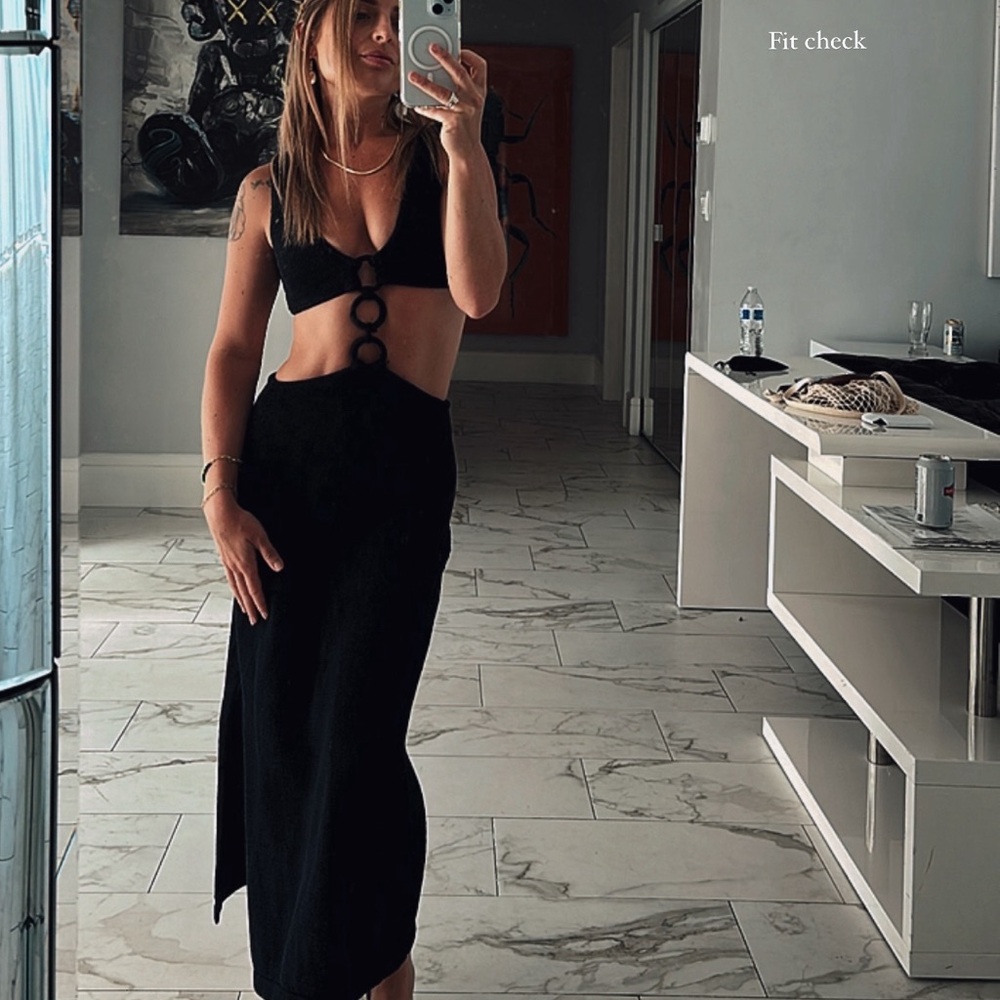 Cult Gaia black knit dress